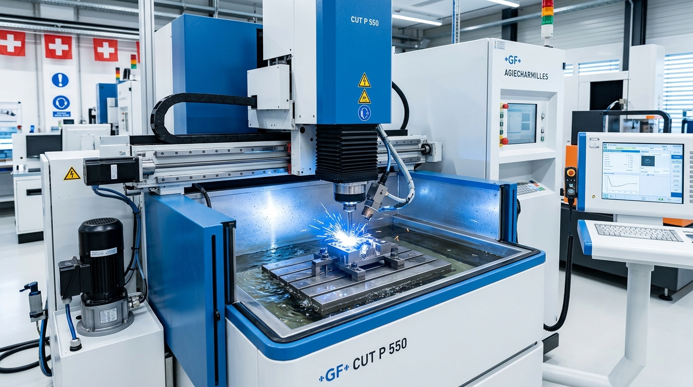 Swiss Charmilles mirror EDM spark erosion machine producing VDI 12 to VDI 36 surface textures